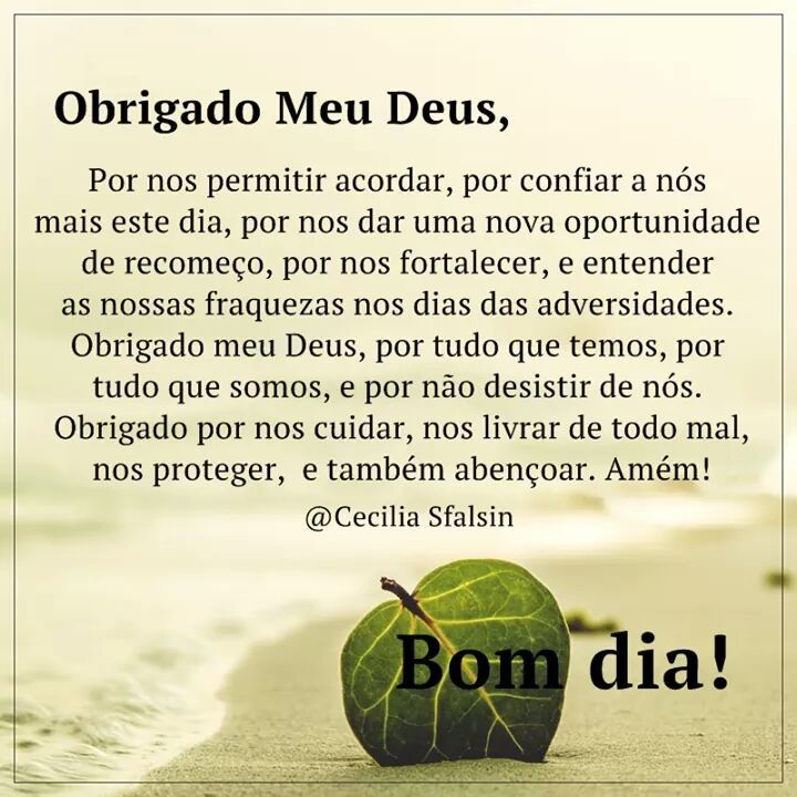 obrigada meu Deus por nos permiti acorda bom dia