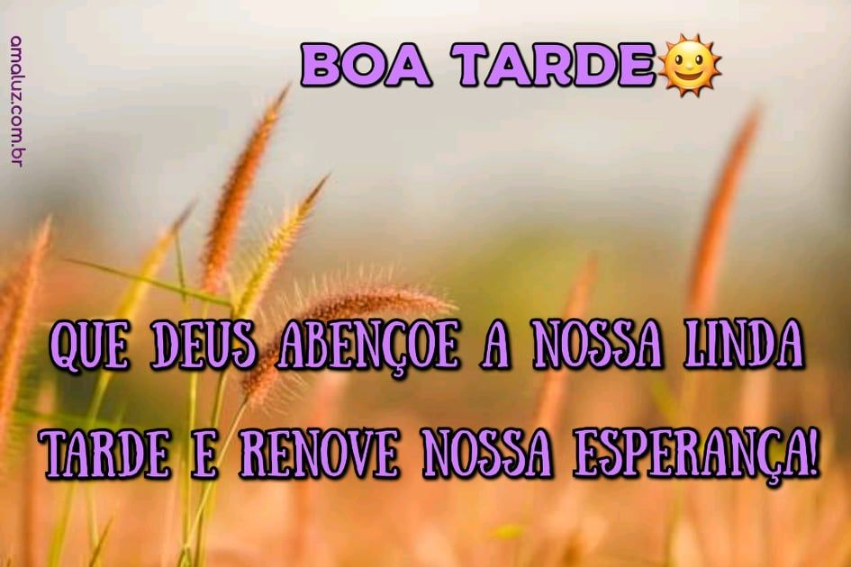 que Deus abençoe nossa tarde