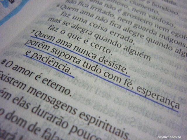 quem ama não desiste mensagem da bíblia