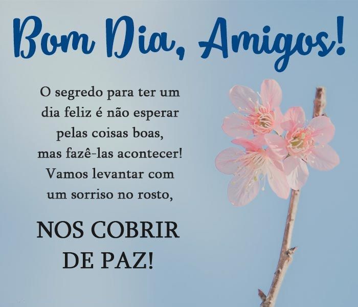 tenha um dia feliz pelas coisas boas bom dia amigos