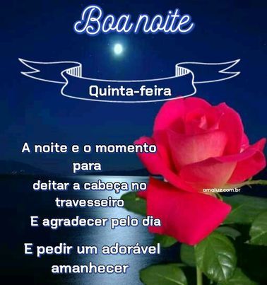 Boa noite agradecer pelo dia