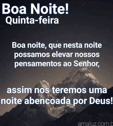 Boa noite eleve seus pensamentos a Deus