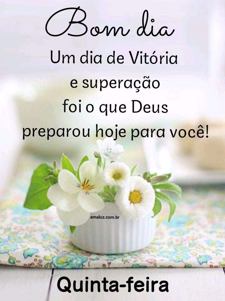 Bom dia Deus preparou um dia de Vitória