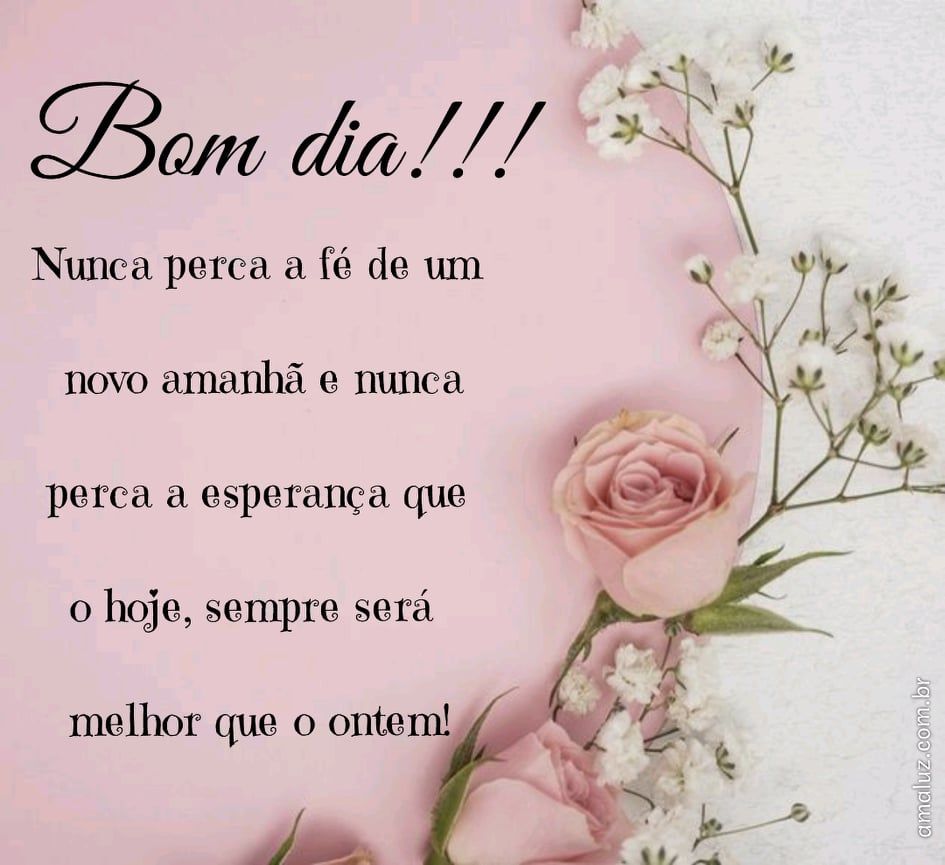 Bom dia com muita fé e motivçaõe é o que desejo hoje