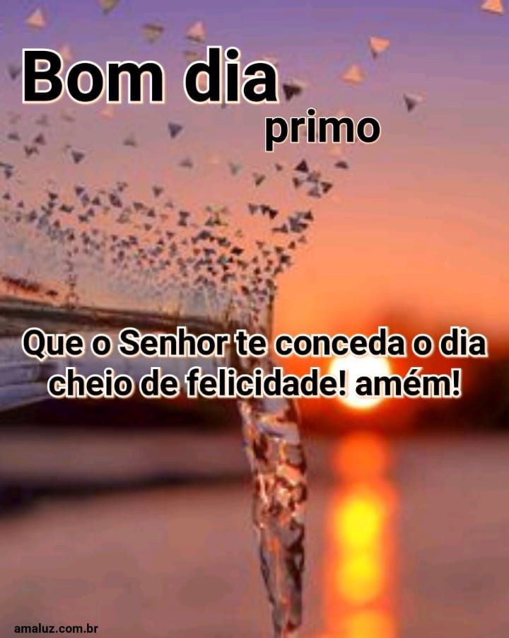 Bom dia meu primo querido que Deus te conceda um lindo dia