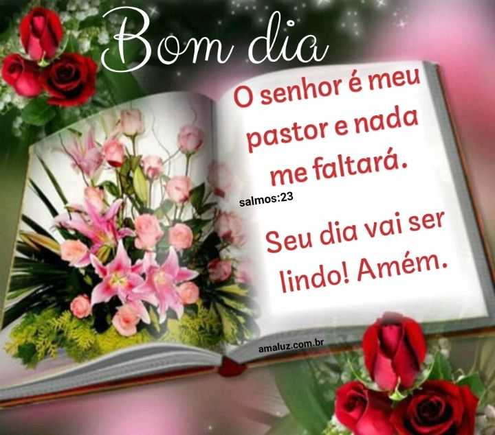 Bom dia o senhor é meu pastor e nada me faltará