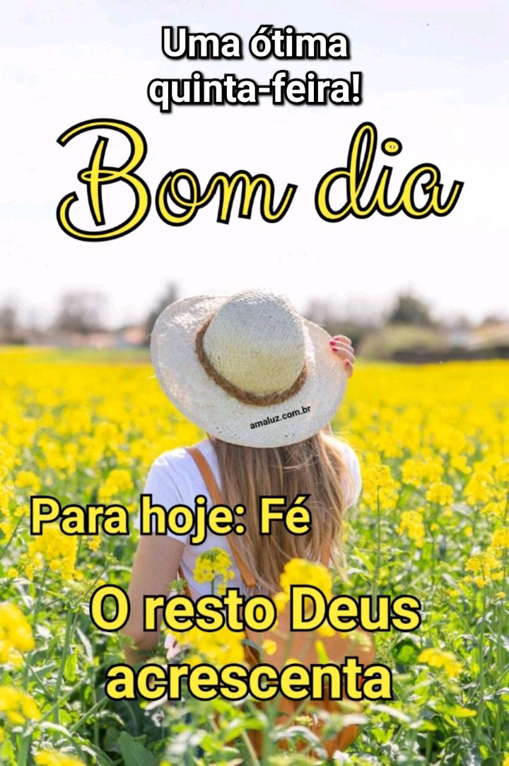 Bom dia para hoje fé 