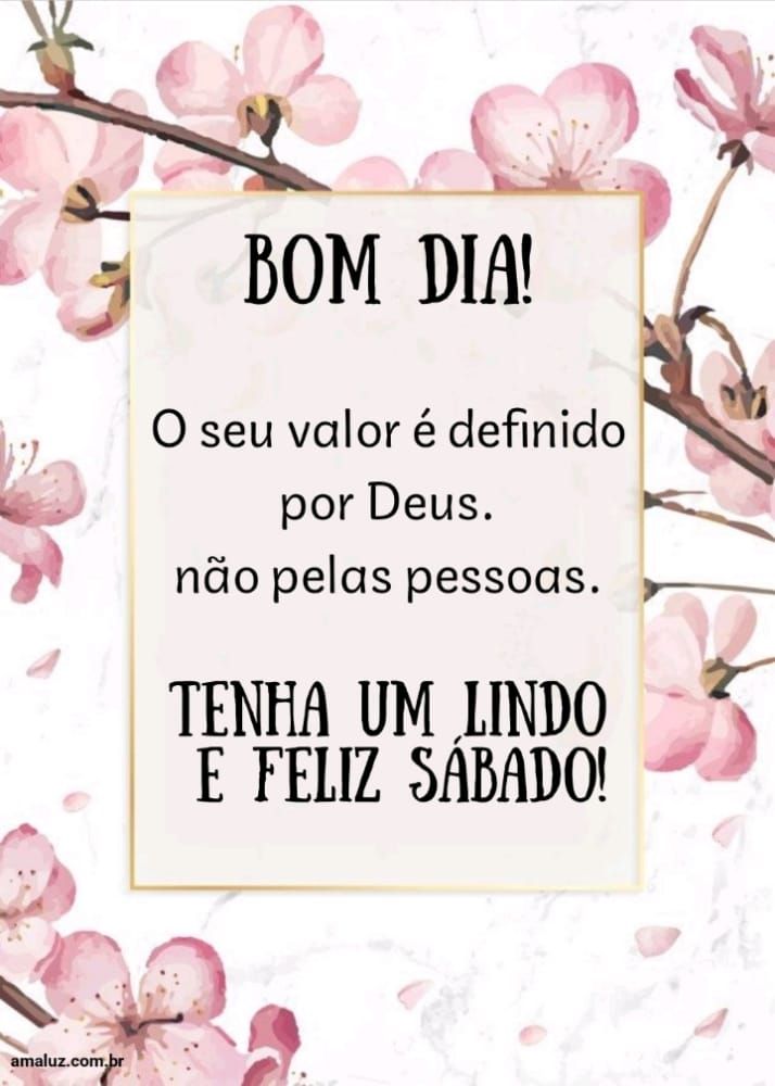 Bom dia seu valor e definido por Deus não pelas pessoas
