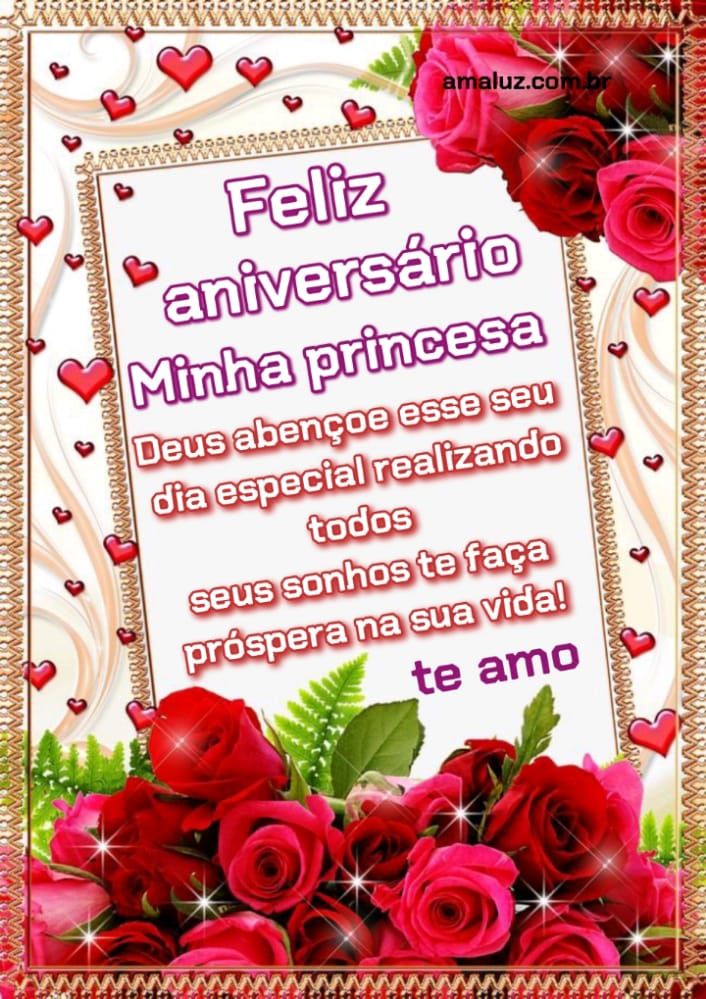 Feliz aniversário minha princesa que você prospere na vida