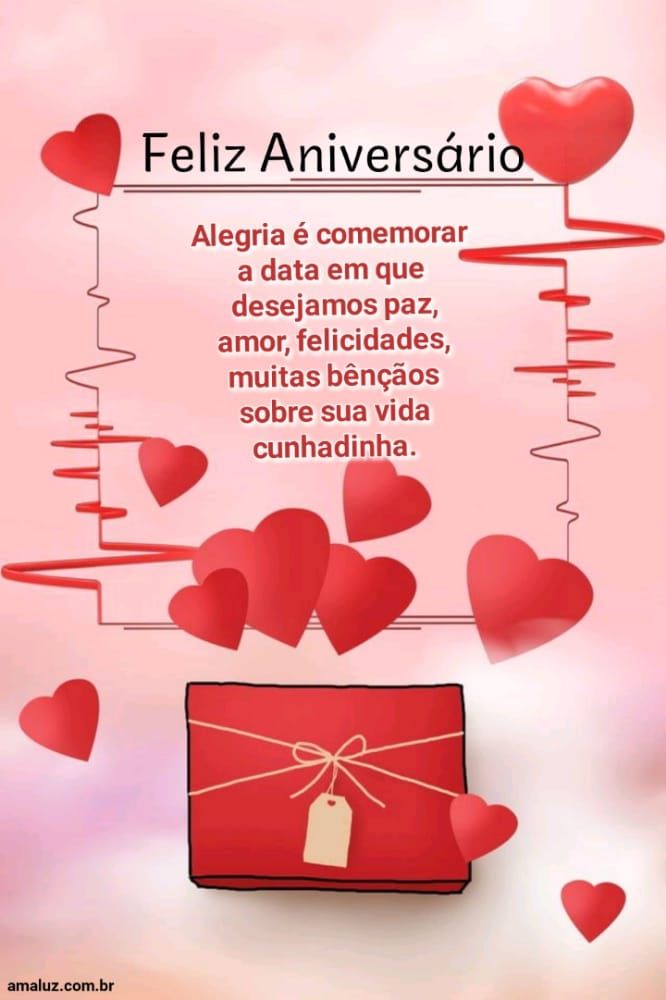 Feliz aniversário com mensagens para cunhadas