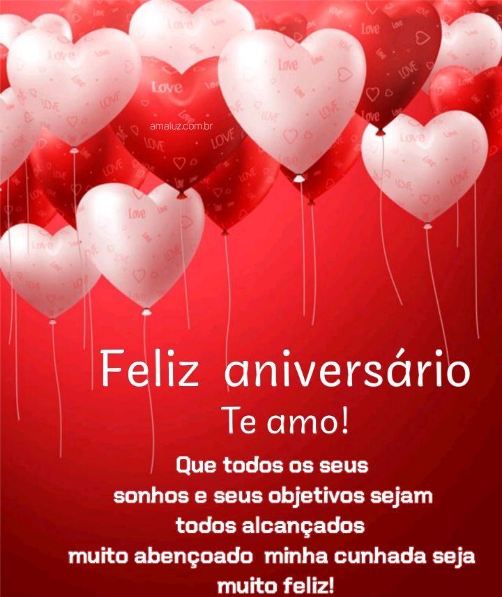Feliz aniversário cunhada seja muito feliz