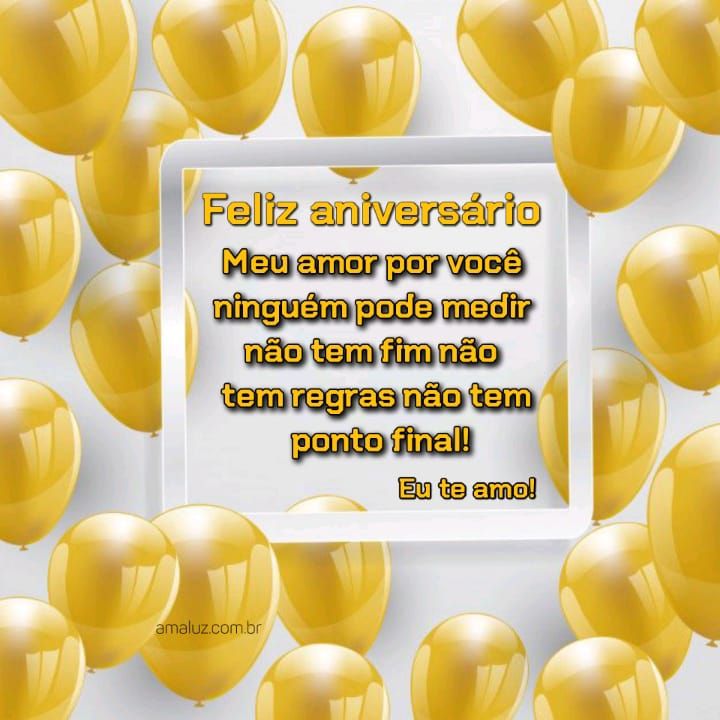 Feliz aniversário eu te amo até o infinito