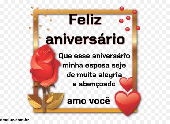 Feliz aniversário minha esposa seja muito feliz