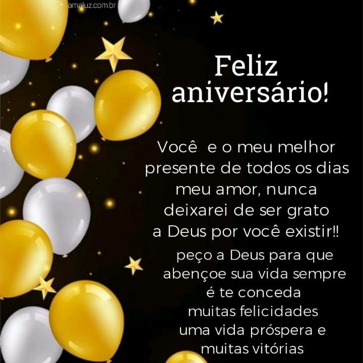 Feliz aniversário obrigado por existir na minha vida