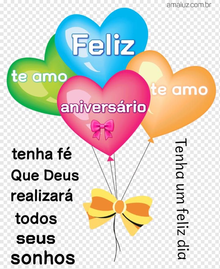 Feliz aniversário tenha fé que Deus realizará todos os seus sonhos