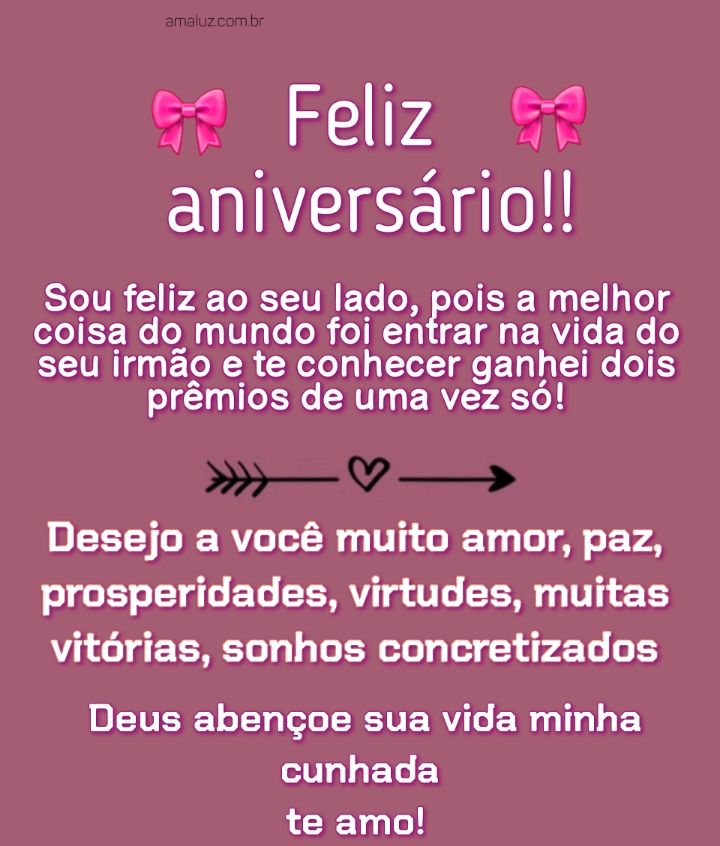 Imagens de feliz aniversário para cunhadas.