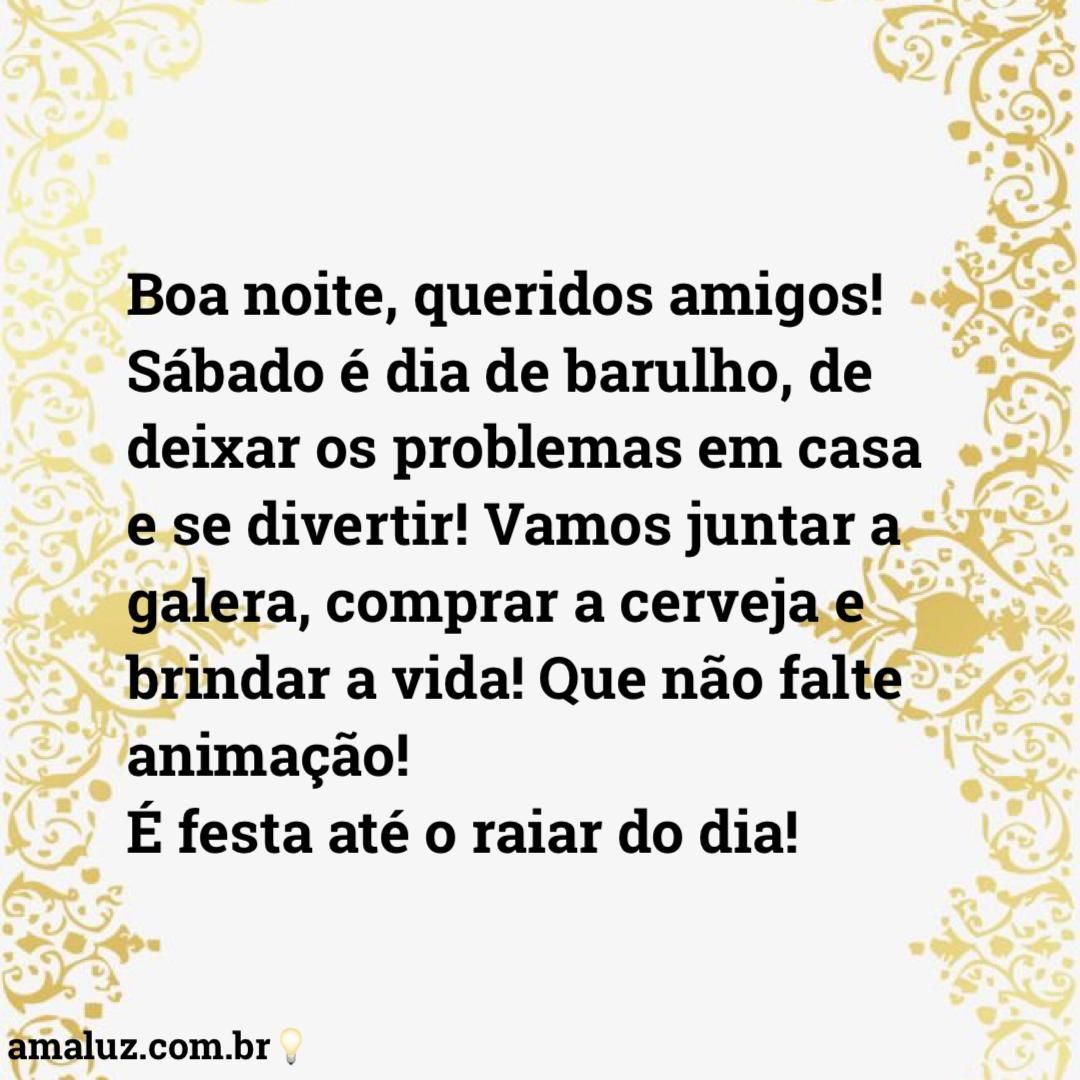 Ótima noite de sábado abençoada