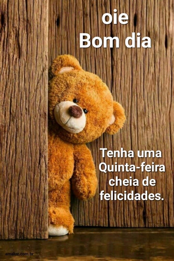 Bom dia tenha uma quinta feira cheia de felicidades.