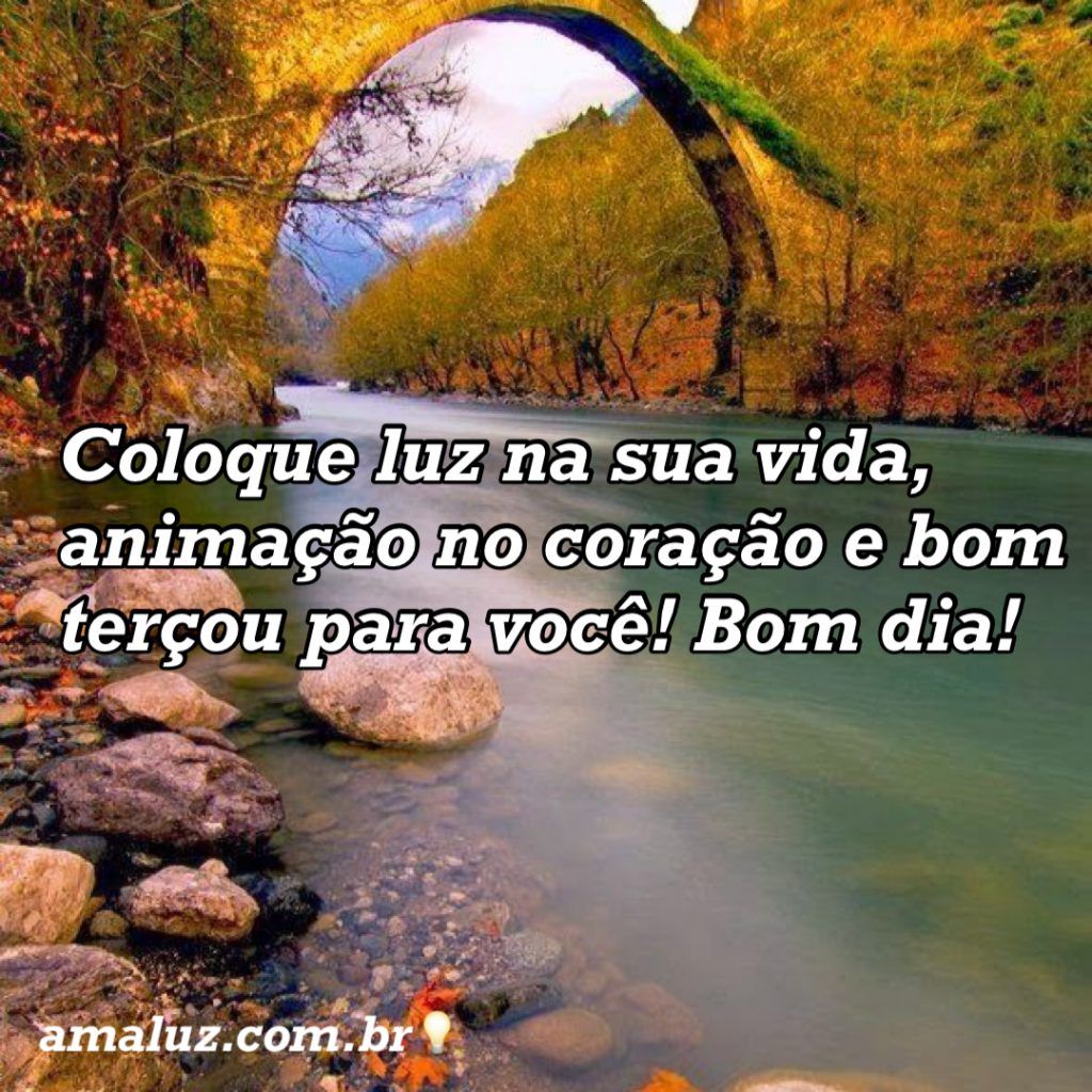 Terço! Coloque a luz na sua vida, animação no coração e bom dia teça para você 