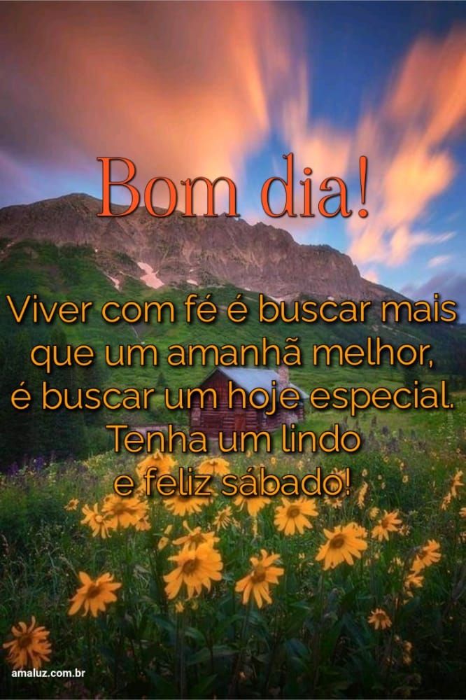Viva com fé bom dia