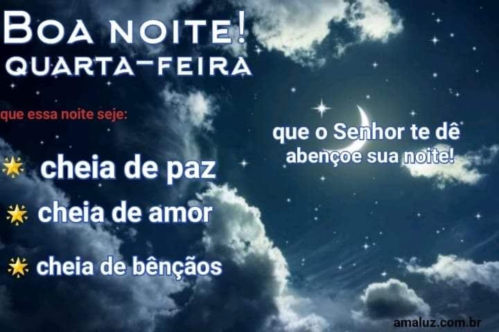 boa noite quarta feira abençoada