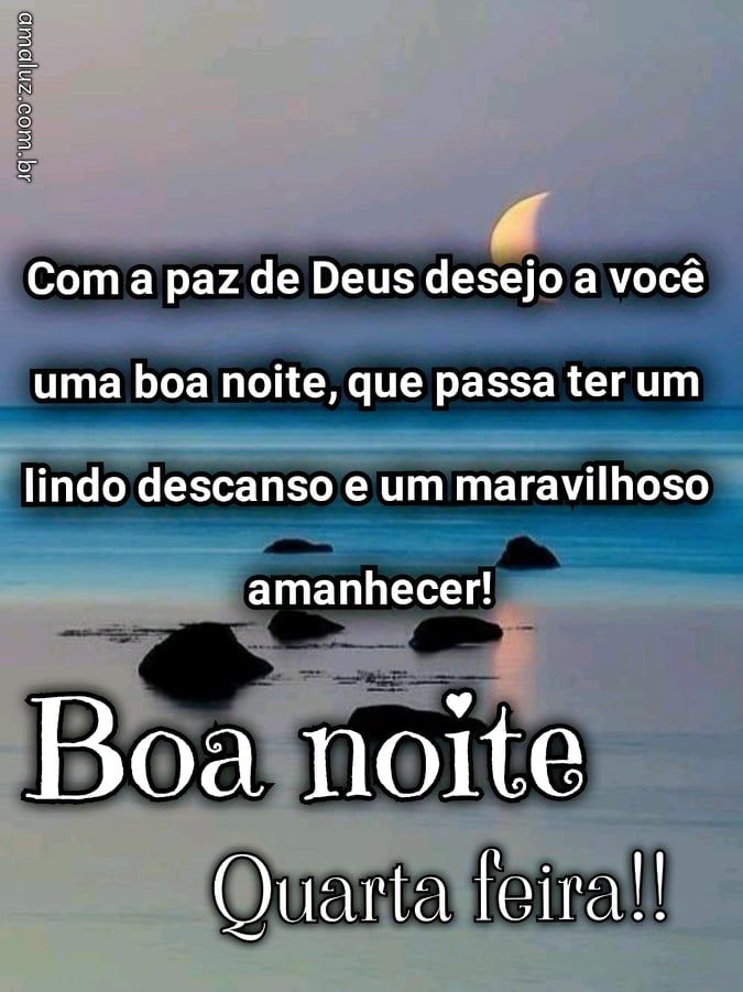 boa noite quarta feira para você