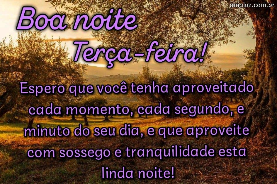 boa noite terça feira acabando