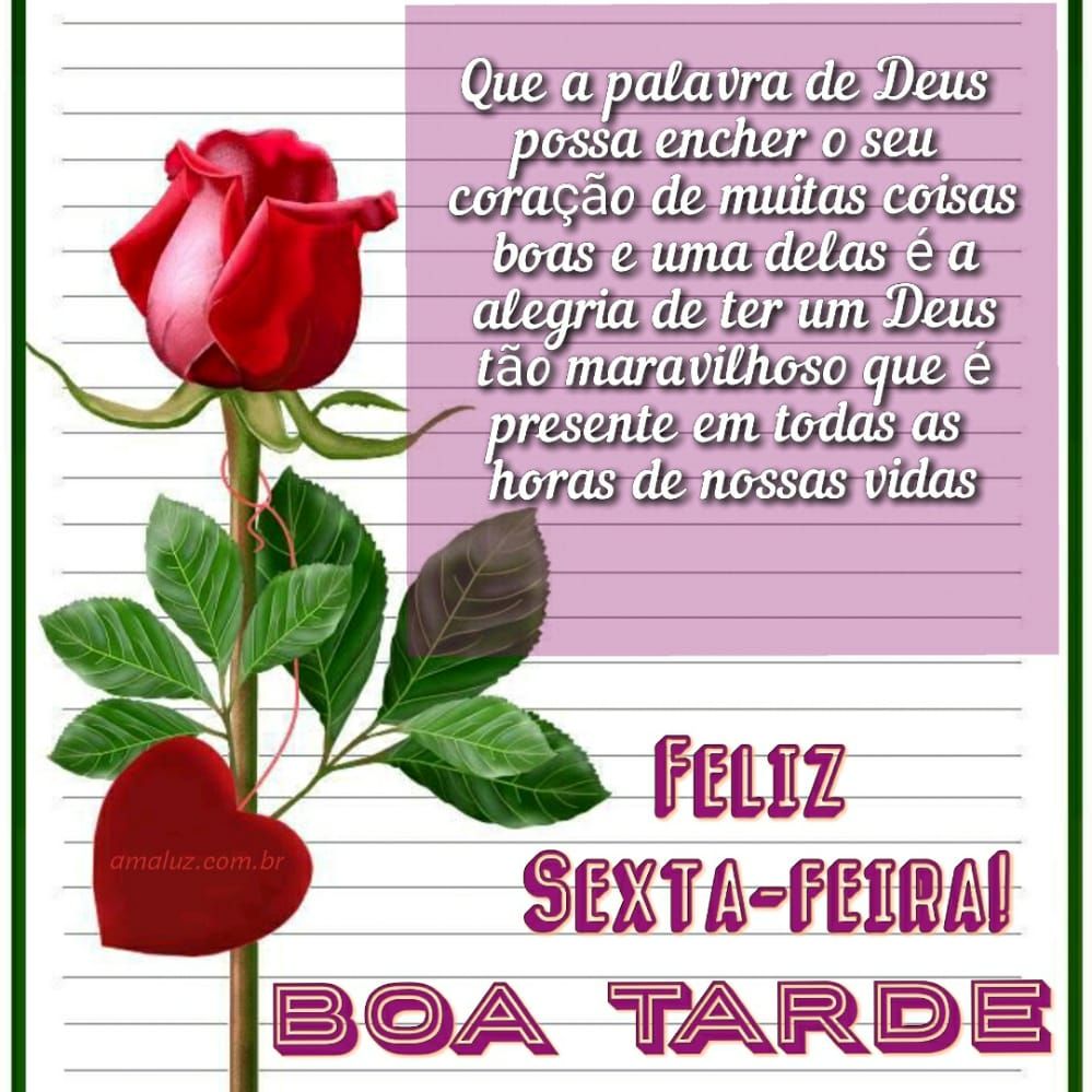 boa tarde com imagem com flores e feliz sexta feira