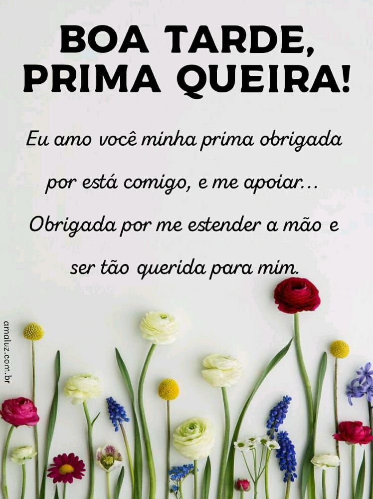 boa tarde eu amo você prima