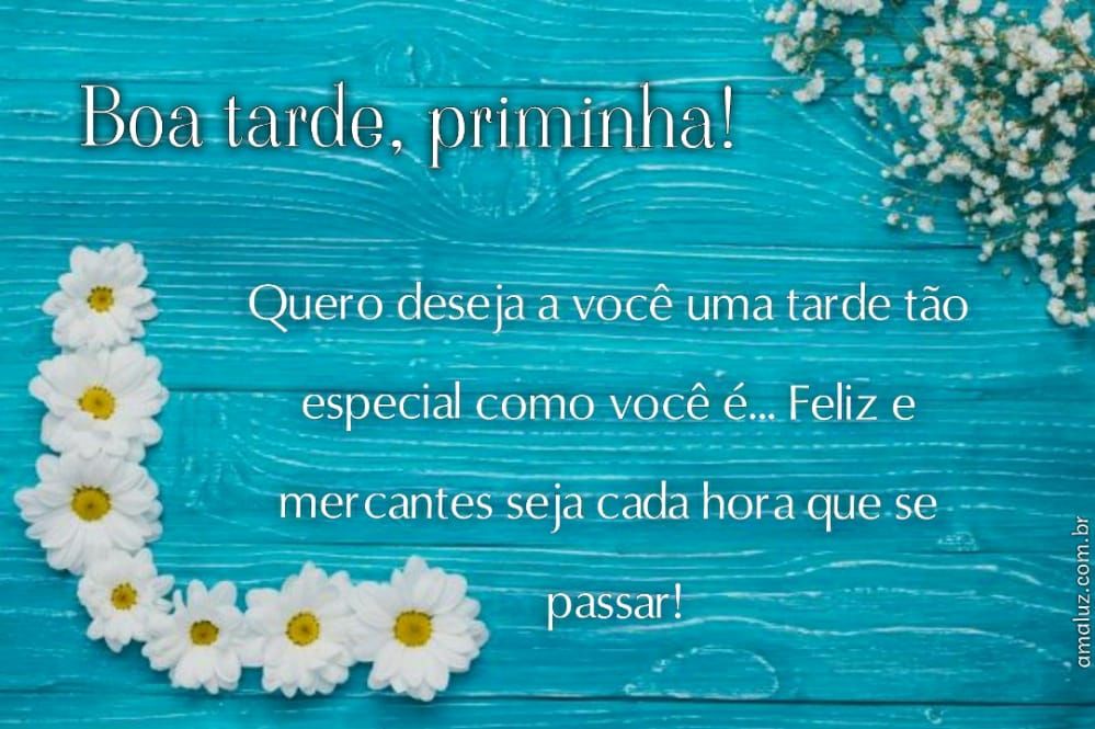 boa tarde minha priminha