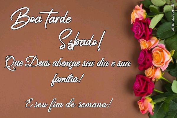 boa tarde sábado abençoado