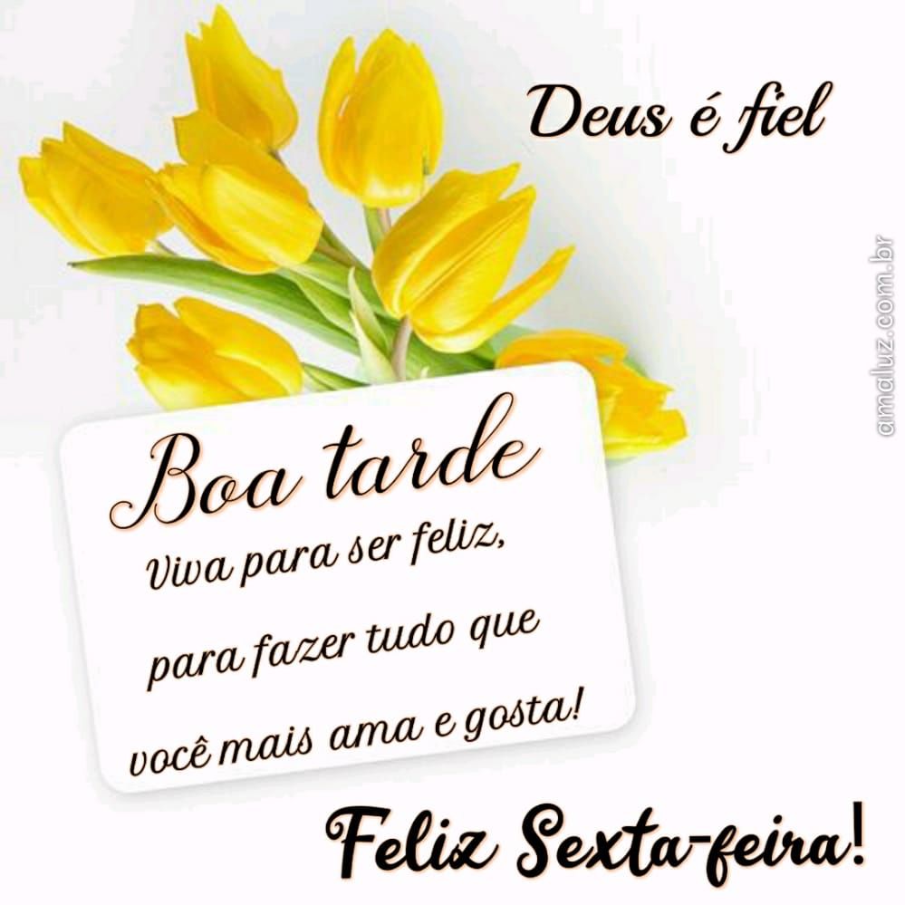 boa tarde viva para ser feliz e fazer tudo que gosta feliz sexta feira