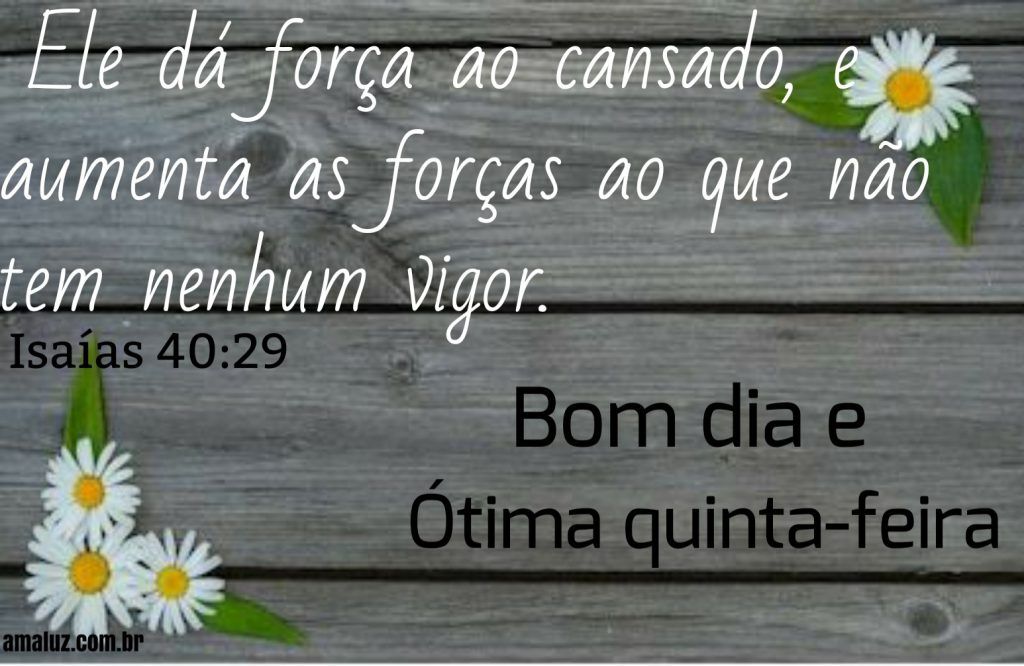 bom dia ótima quinta feira
