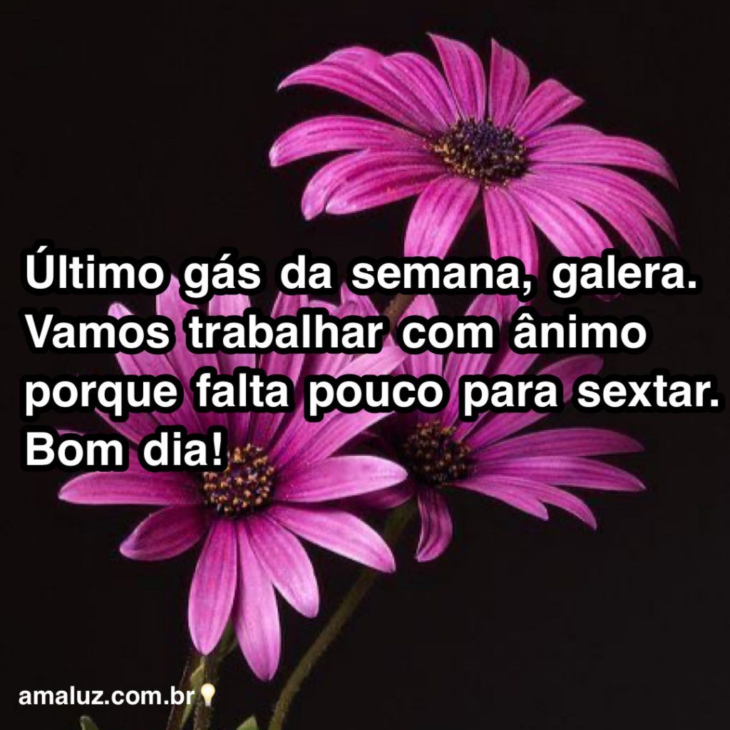 falta pouco para sexta bom dia