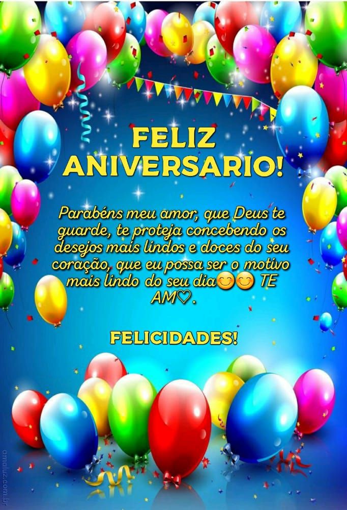 feliz aniversario felicidades meu amor