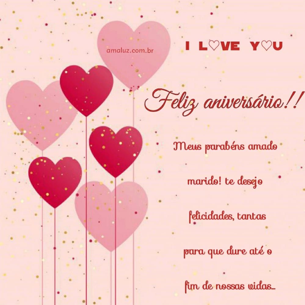 feliz aniversario meus parabéns amada marido