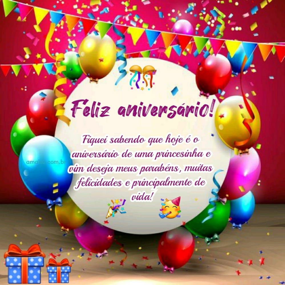 feliz aniversario princesinha