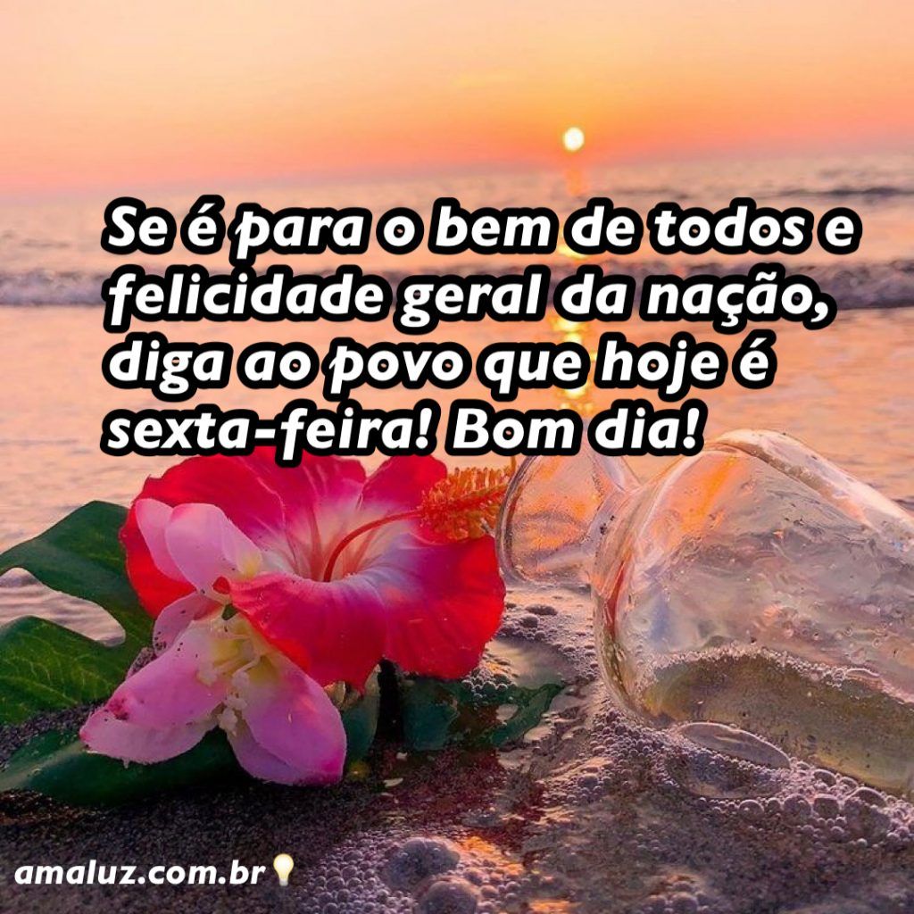 hoje é sexta feira bom dia