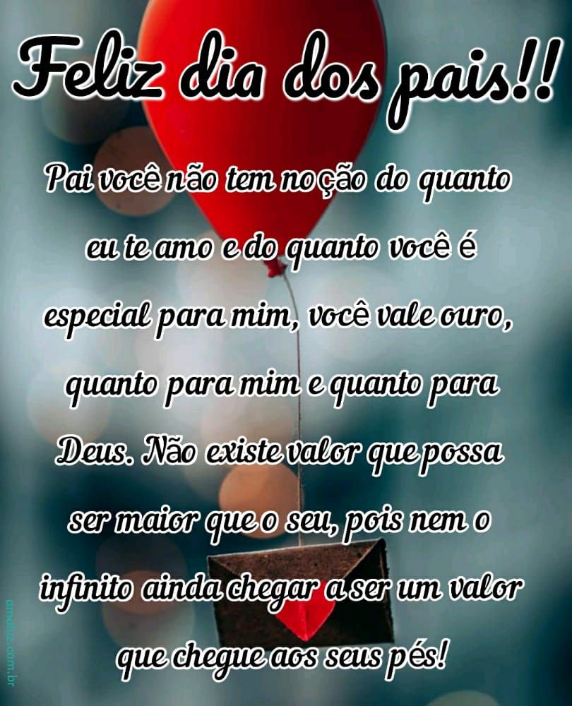 imagem com balão e cartão de feliz dia dos pais