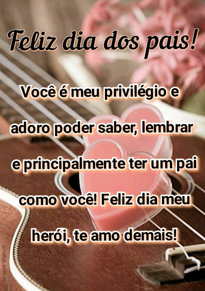 imagem com violão e feliz dia dos pais