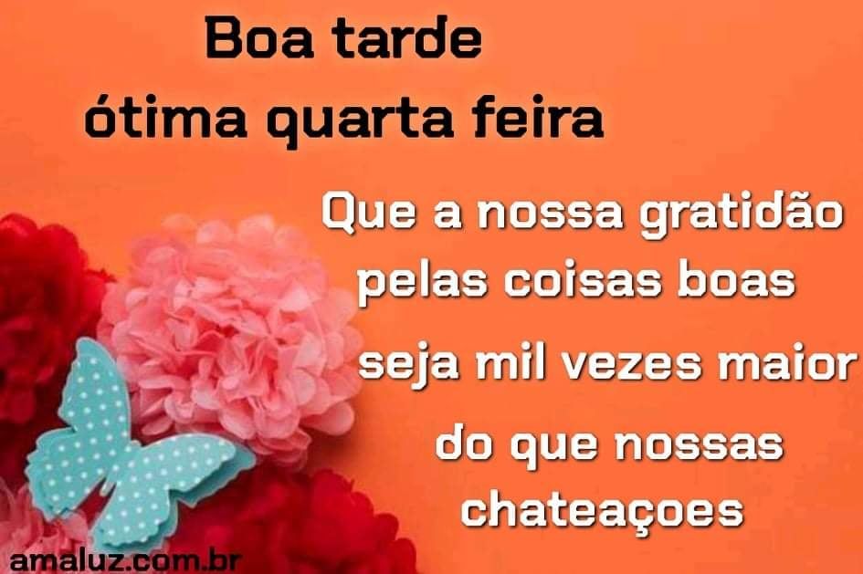 imagem de boa tarde e ótima quarta feira