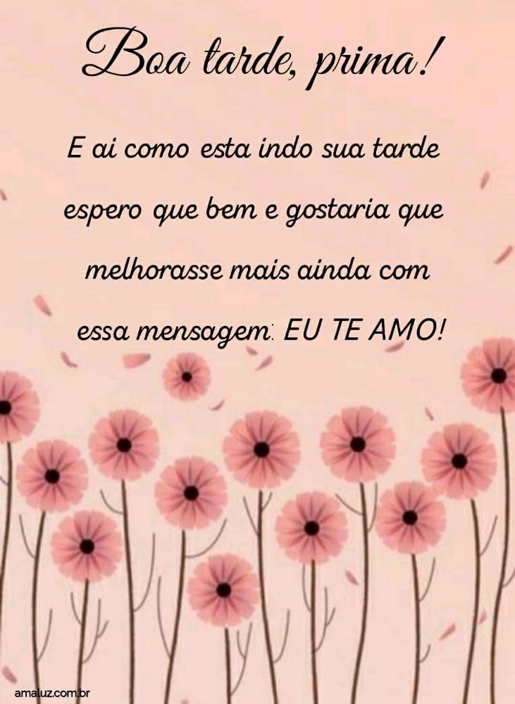 imagem de boa tarde para prima especial