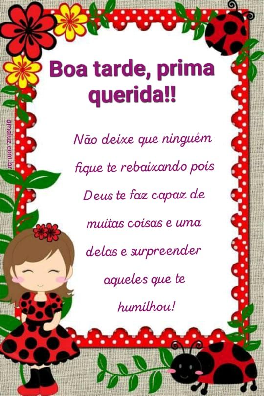 imagem de boa tarde para prima queira