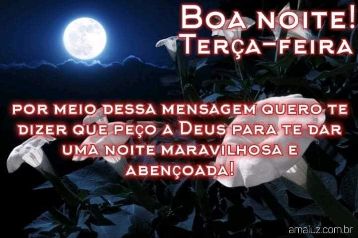 linda imagem de boa noite terça feira com carinho