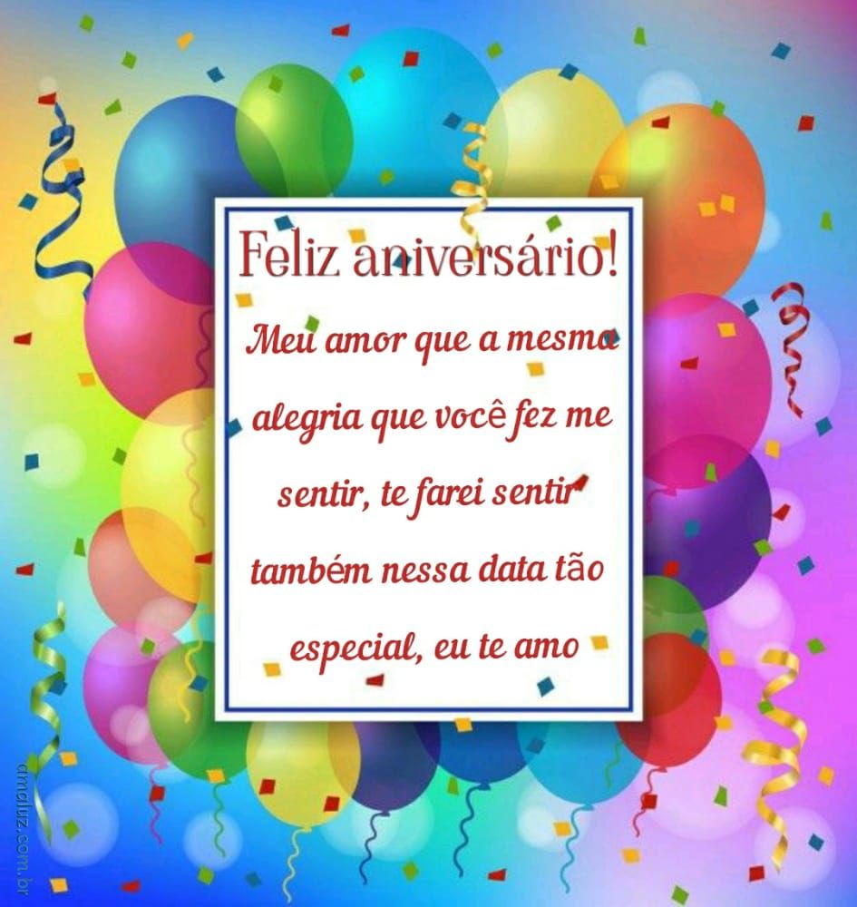 mensagem carinhosa de feliz aniversario para meu amor