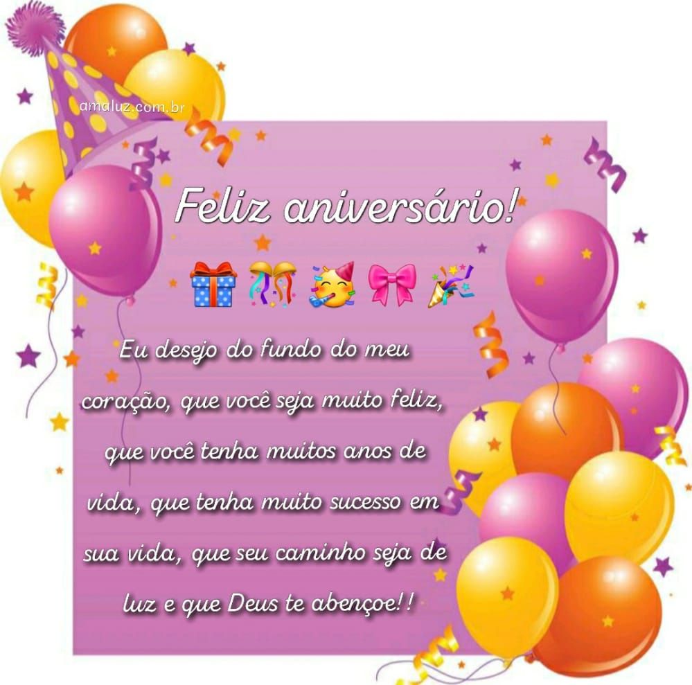 mensagem carinhosa de feliz aniversario