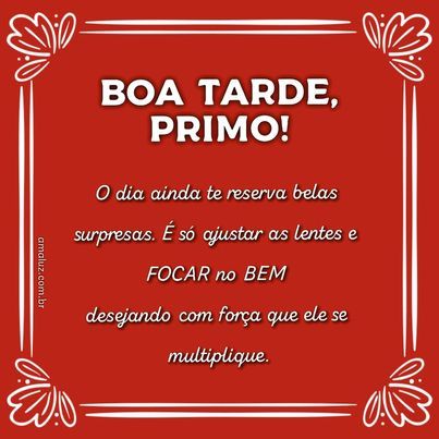 mensagens de boa tarde para primo