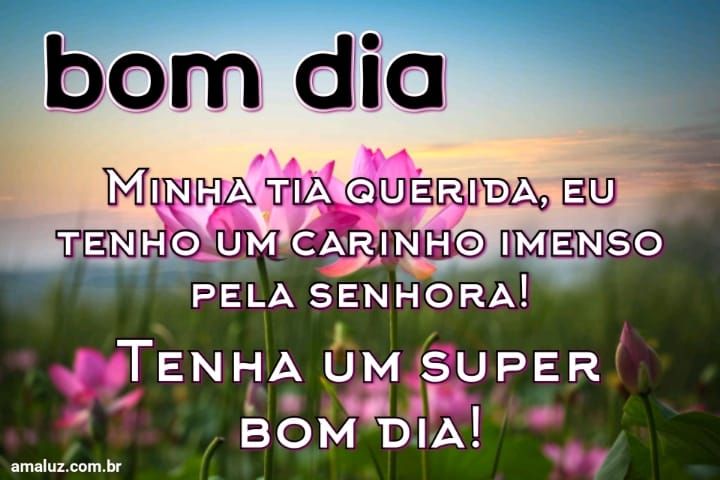 mensagens pra tia de bom dia