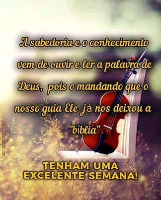 tenham uma excelente semana