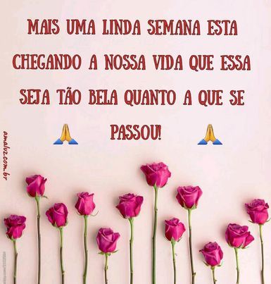 uma feliz semana abençoada